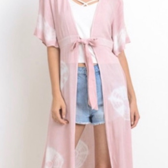 ☀️MAUVE TIE DYE KIMONO - Picture 5 of 8